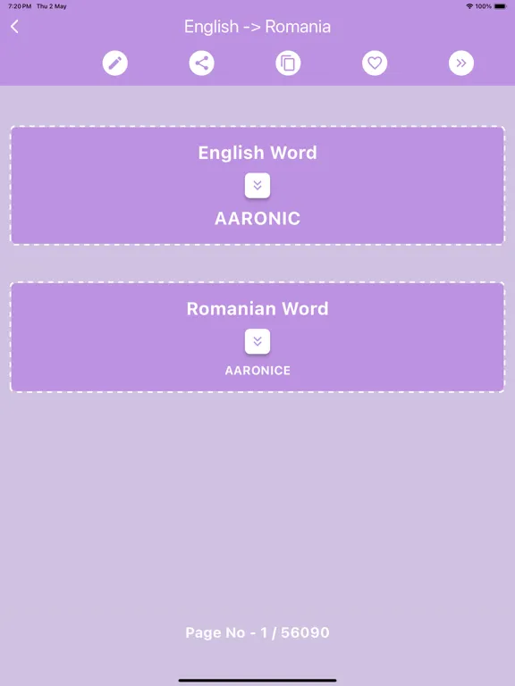 Romanian Dictionary And Puzzle iPad  Ekran Görüntüleri