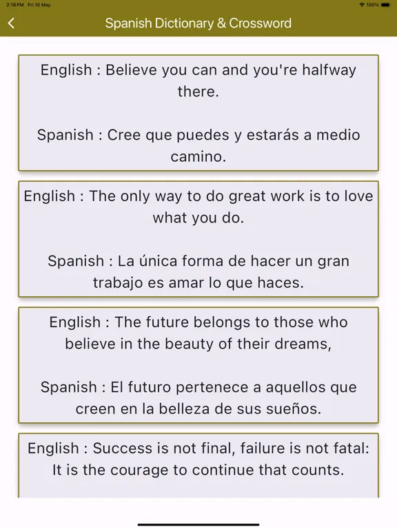 Скриншоты Spanish Dictionary & Crossword iPad 