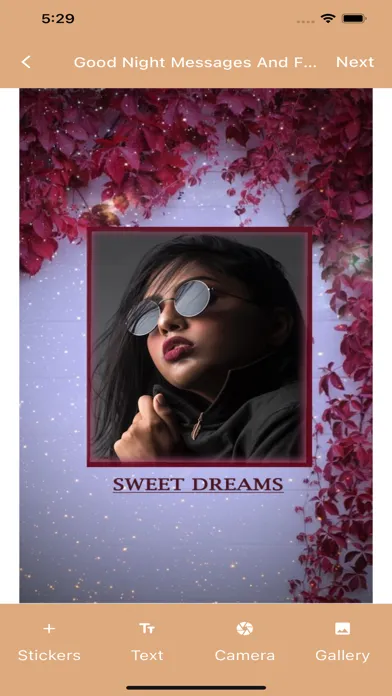 Good Night Messages And Frames স্ক্রিনশট