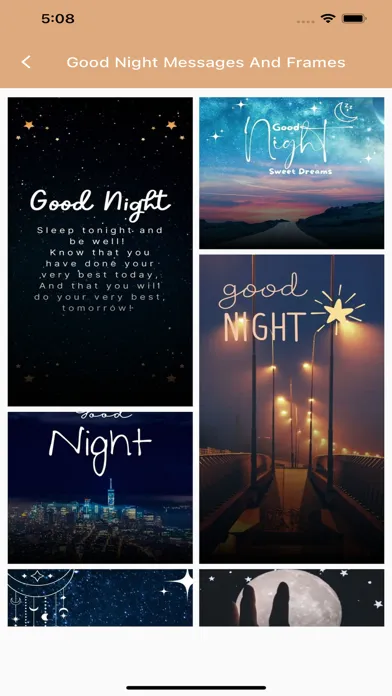Good Night Messages And Frames স্ক্রিনশট