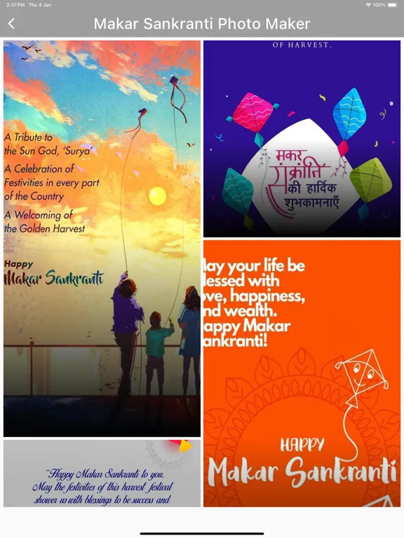 Tangkapan skrin Makar Sankranti Photo Maker iPad 