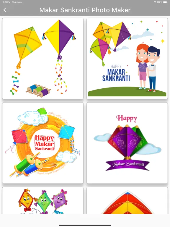Tangkapan skrin Makar Sankranti Photo Maker iPad 
