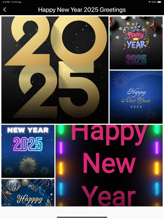 Happy New Year 2025 Greetings iPad 应用截图