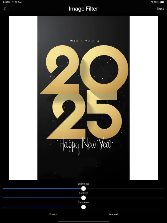 Happy New Year 2025 Greetings iPad 应用截图