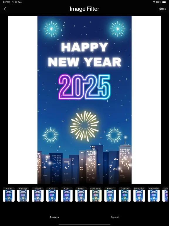 Happy New Year 2025 Greetings iPad 应用截图
