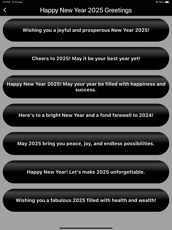 Happy New Year 2025 Greetings iPad 应用截图