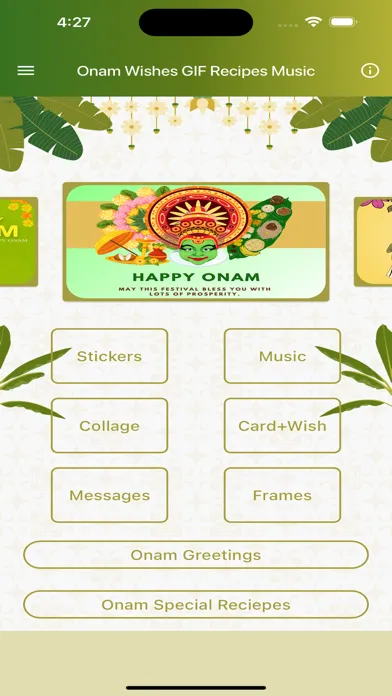 Onam Wishes GIF Recipes Music Screenshots