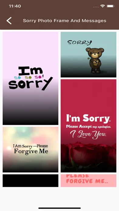 Sorry Photo Frame And Messages应用截图