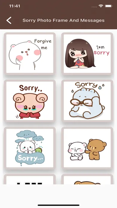 Sorry Photo Frame And Messages应用截图