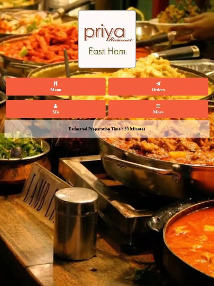 Priya Restaurant iPad  Screenshots