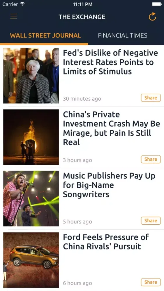 Capturas de pantalla de The Exchange Financial News