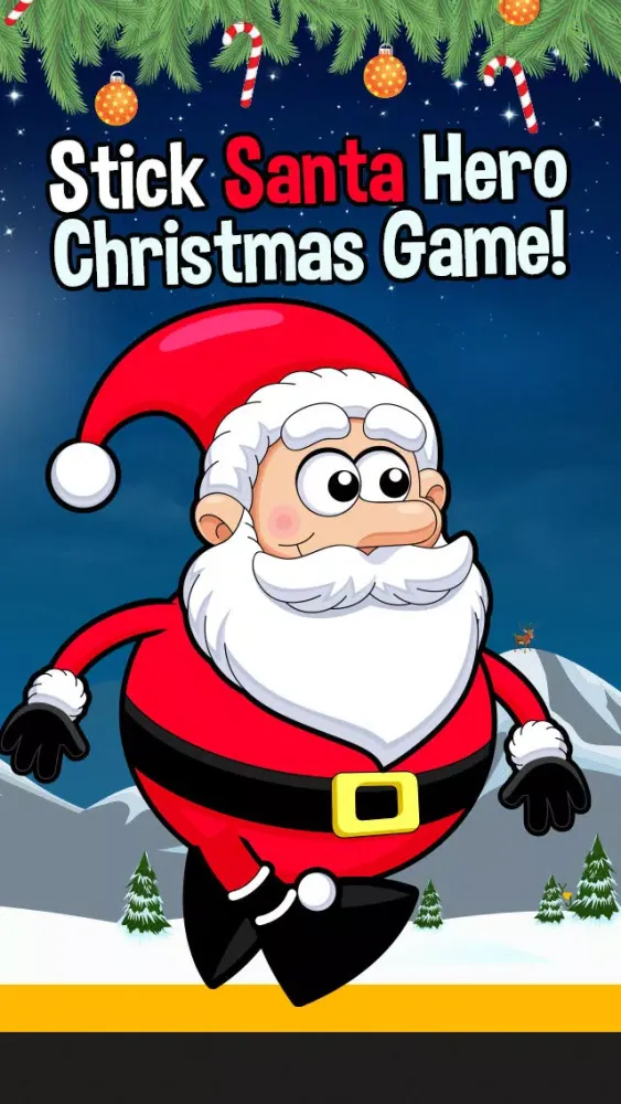 Capturas de tela do Stick Santa Hero: Christmas Game