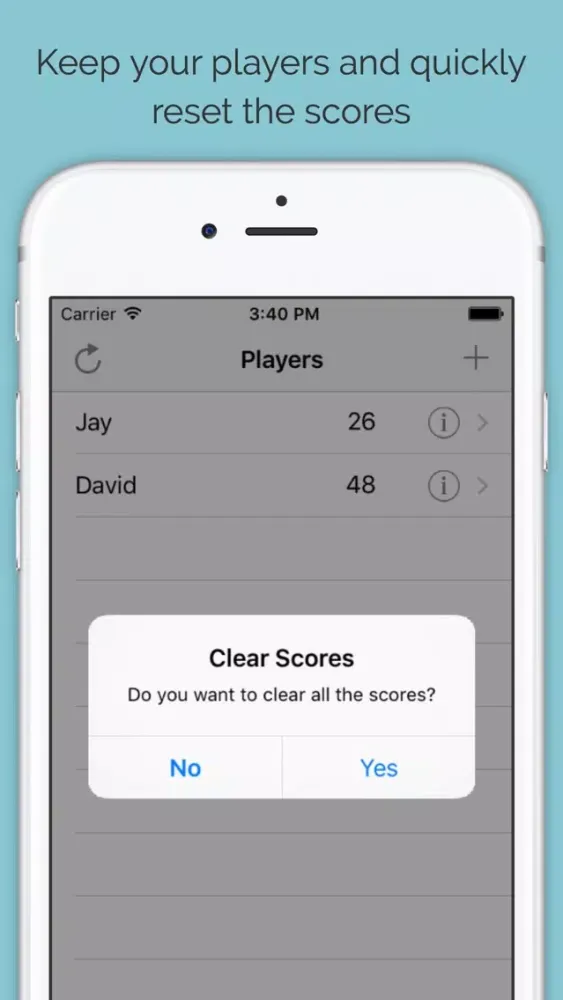 Captures d'écran de Card Game Score Keeper