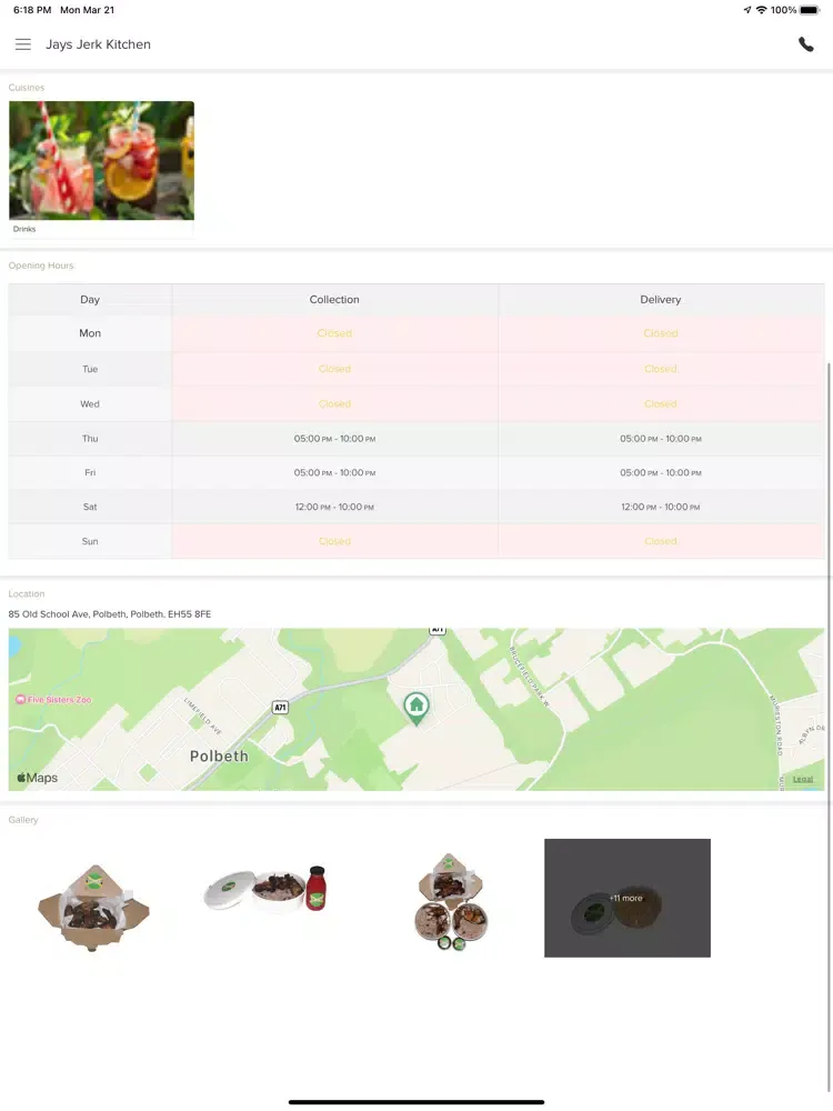 Jays Jerk Kitchen iPad  Screenshots