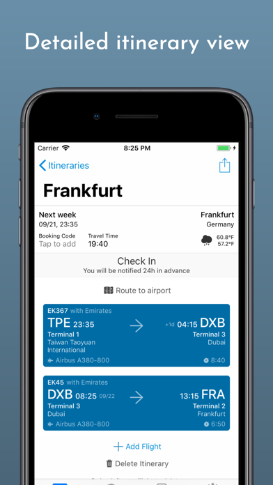 Zrzuty ekranu Boarding Pass - Flight Checkin