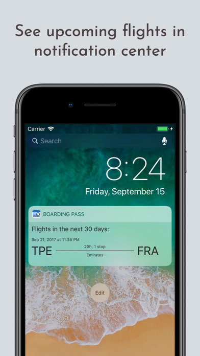 Zrzuty ekranu Boarding Pass - Flight Checkin