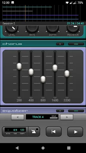 Zrzuty ekranu J4T Multitrack Recorder