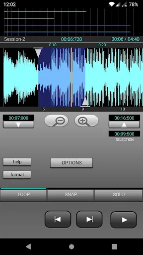 Zrzuty ekranu J4T Multitrack Recorder