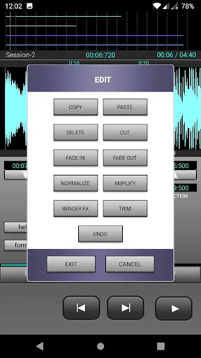 Zrzuty ekranu J4T Multitrack Recorder
