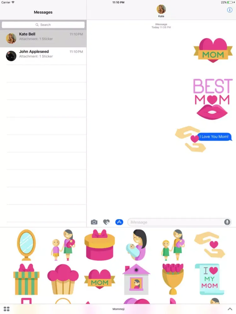 Capturas de pantalla de Mommoji - Mother's Day Stickers iPad 