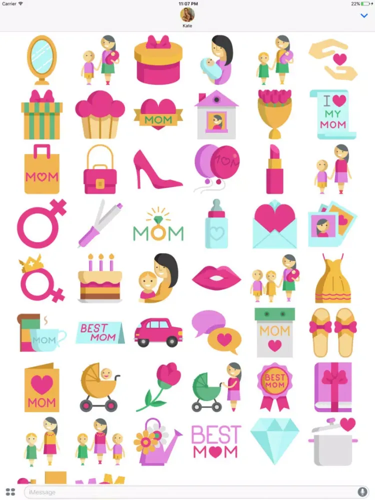 Capturas de pantalla de Mommoji - Mother's Day Stickers iPad 