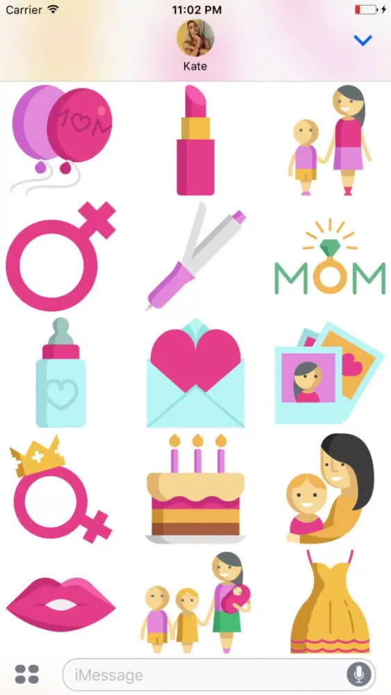 Capturas de pantalla de Mommoji - Mother's Day Stickers
