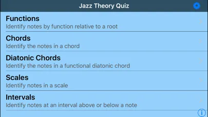 Tangkapan skrin Jazz Theory Quiz