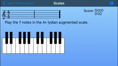 Tangkapan skrin Jazz Theory Quiz