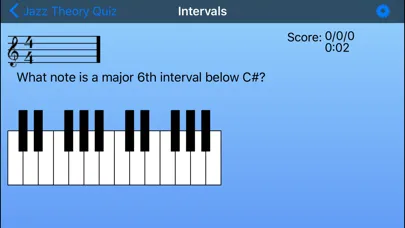 Tangkapan skrin Jazz Theory Quiz