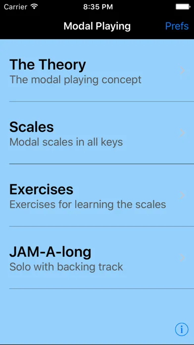 iImprov - Modal Screenshots