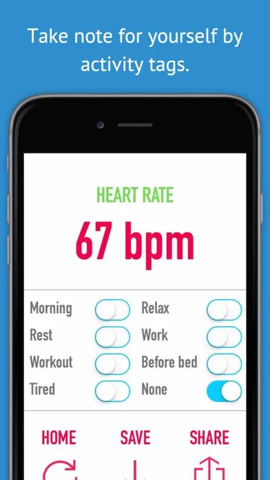Screenshot di My Heart Rate Monitor & Pulse Rate - Activity Log for Cardiograph, Pulso, and Health Monitor