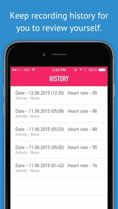 Screenshot di My Heart Rate Monitor & Pulse Rate - Activity Log for Cardiograph, Pulso, and Health Monitor
