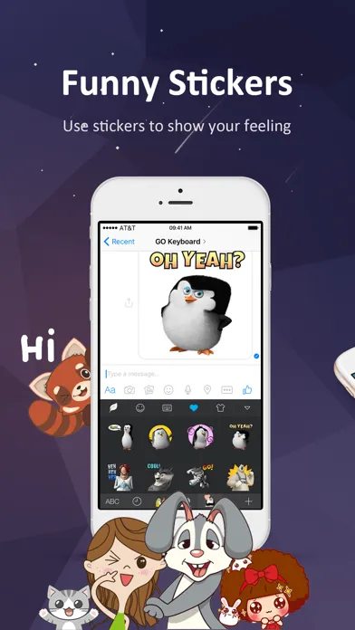 Capturas de tela do GO Keyboard-Emojis&Cool Themes