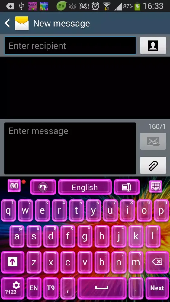Captures d'écran de Laser Pink Keyboard