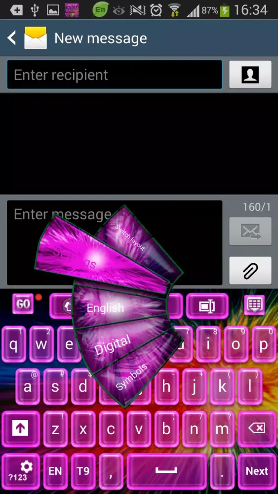 Captures d'écran de Laser Pink Keyboard