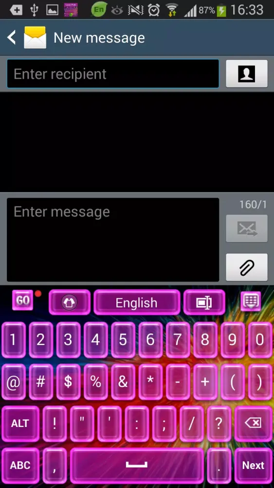 Captures d'écran de Laser Pink Keyboard