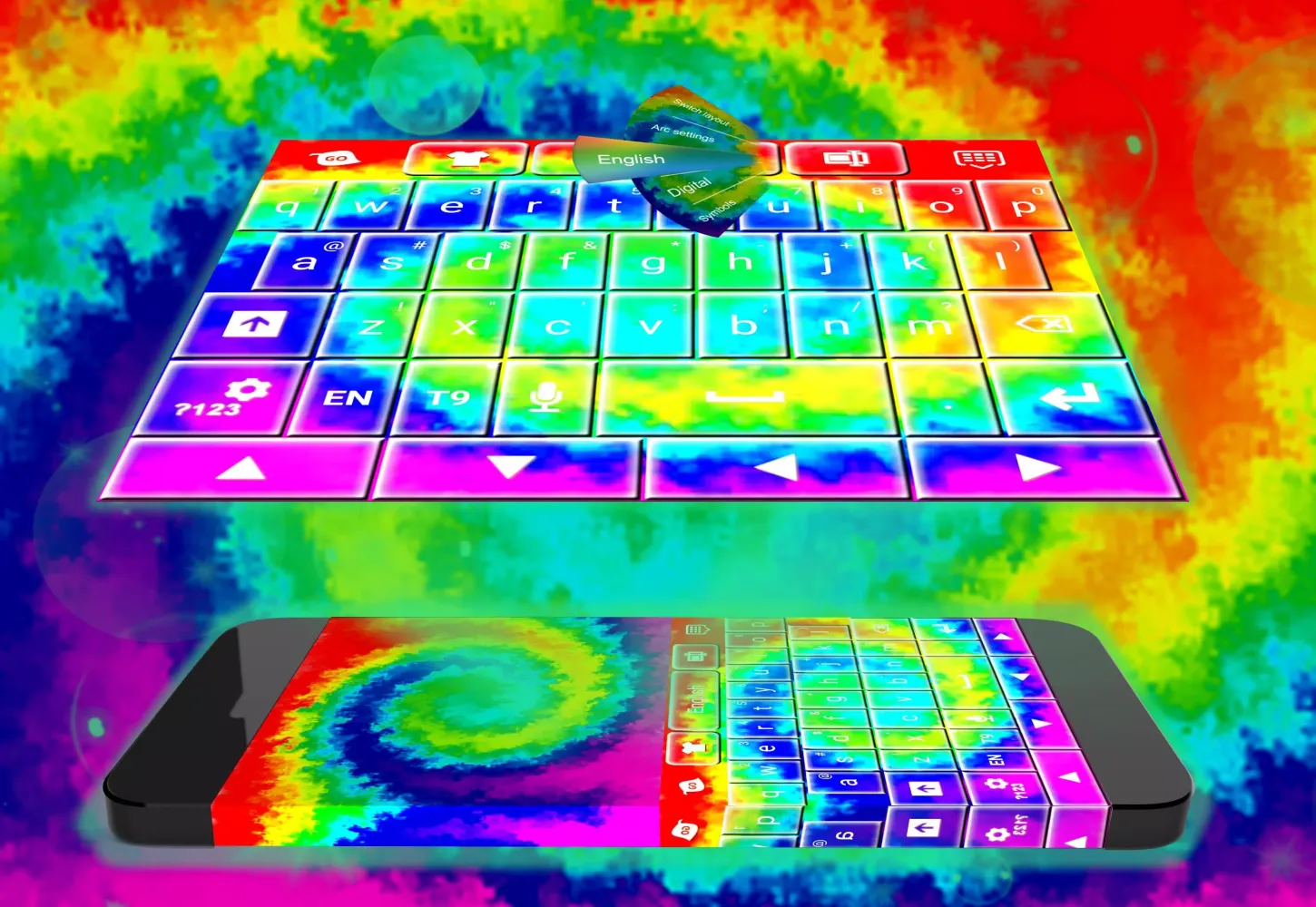 Crayon Color Keyboard Theme Screenshots