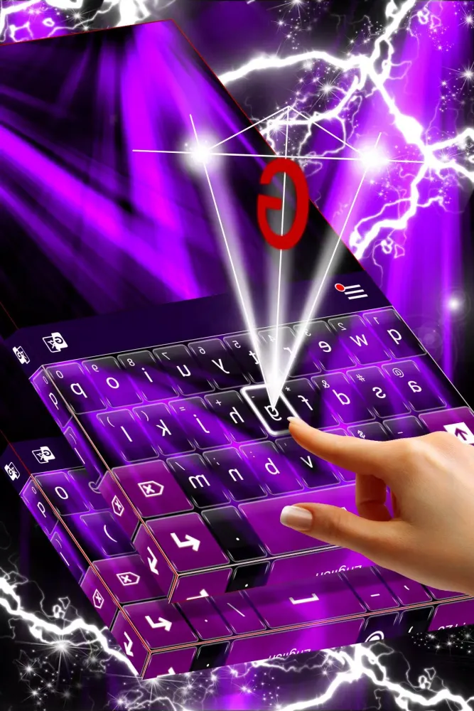 ภาพหน้าจอของ Purple Light Keyboard Theme