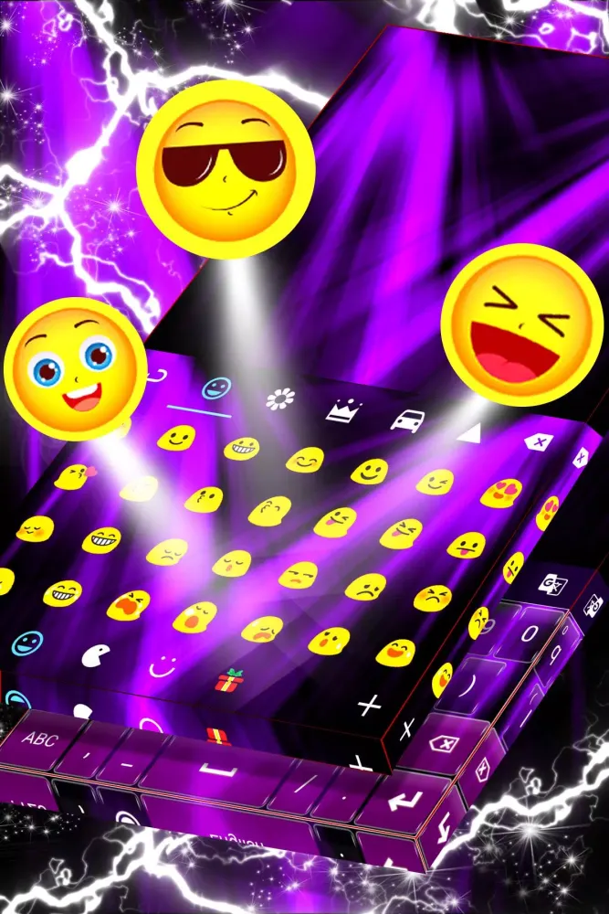 ภาพหน้าจอของ Purple Light Keyboard Theme