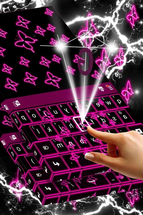 Neon Butterflies Keyboard应用截图