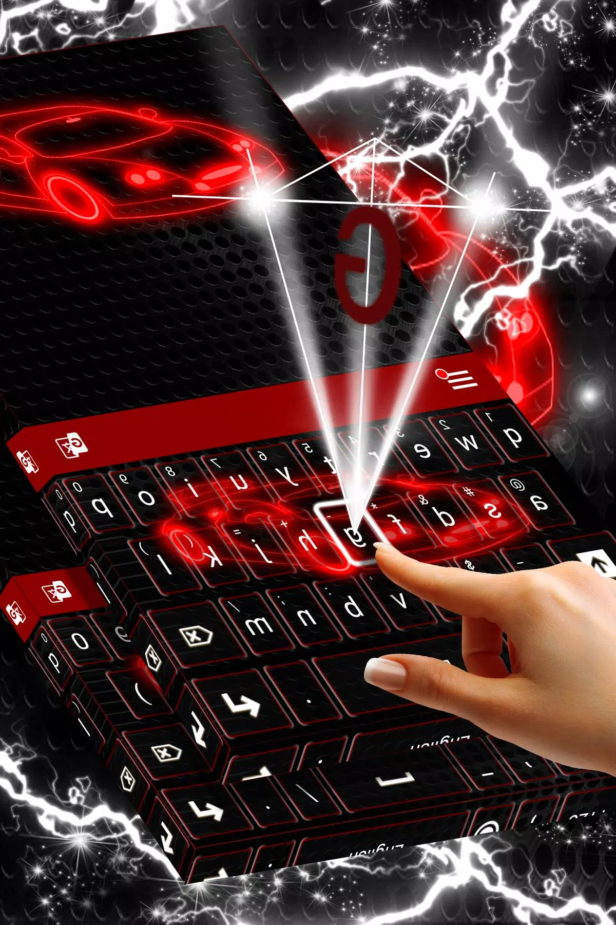 Neon Car Keyboard Theme Screenshots