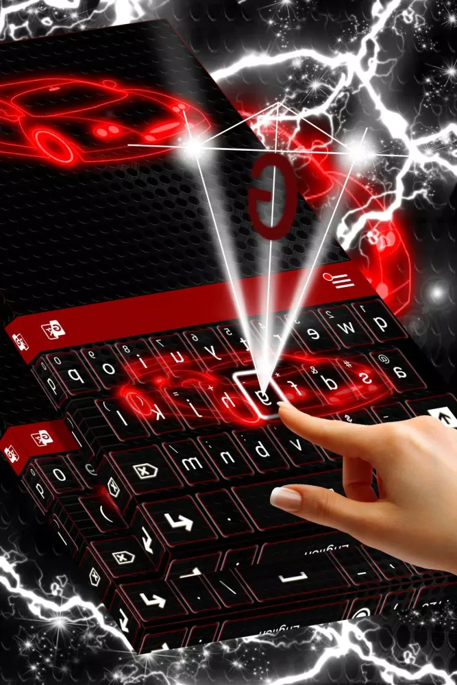 Captures d'écran de Neon Car Keyboard Theme