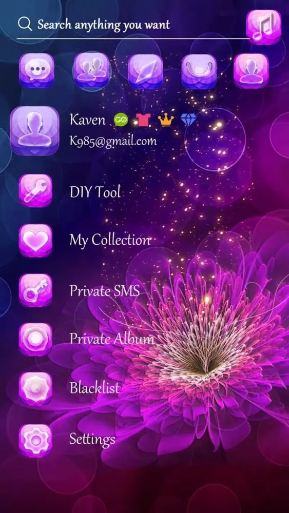 Screenshot di GO SMS CRYSTAL CLEAR THEME