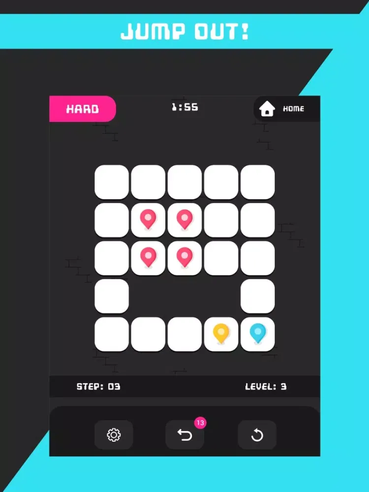 Jump out - The Pin Out Game iPad  Screenshots