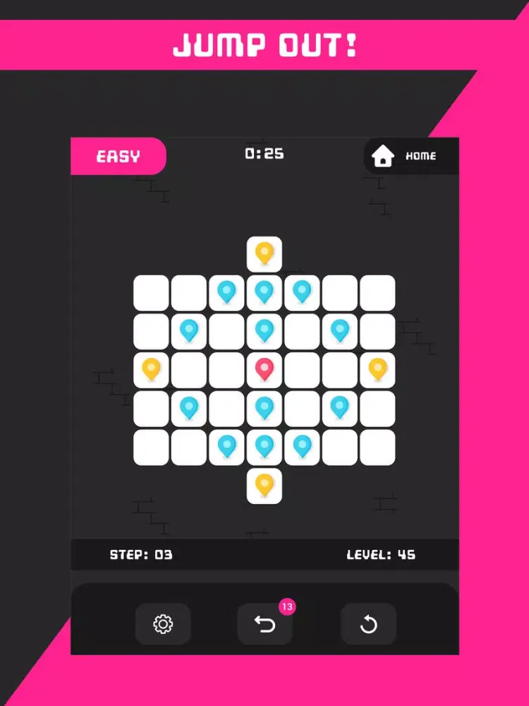 Jump out - The Pin Out Game iPad  Screenshots