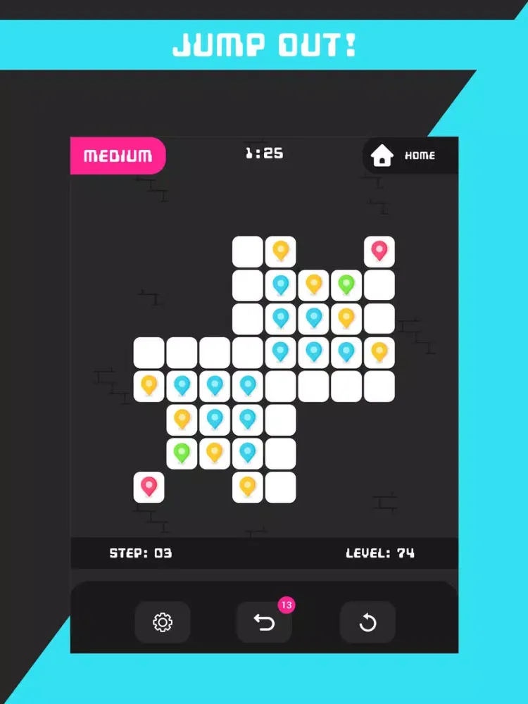 Jump out - The Pin Out Game iPad  Screenshots