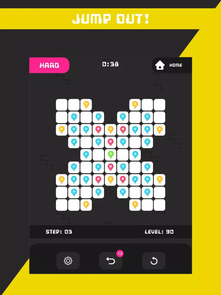Jump out - The Pin Out Game iPad  Screenshots