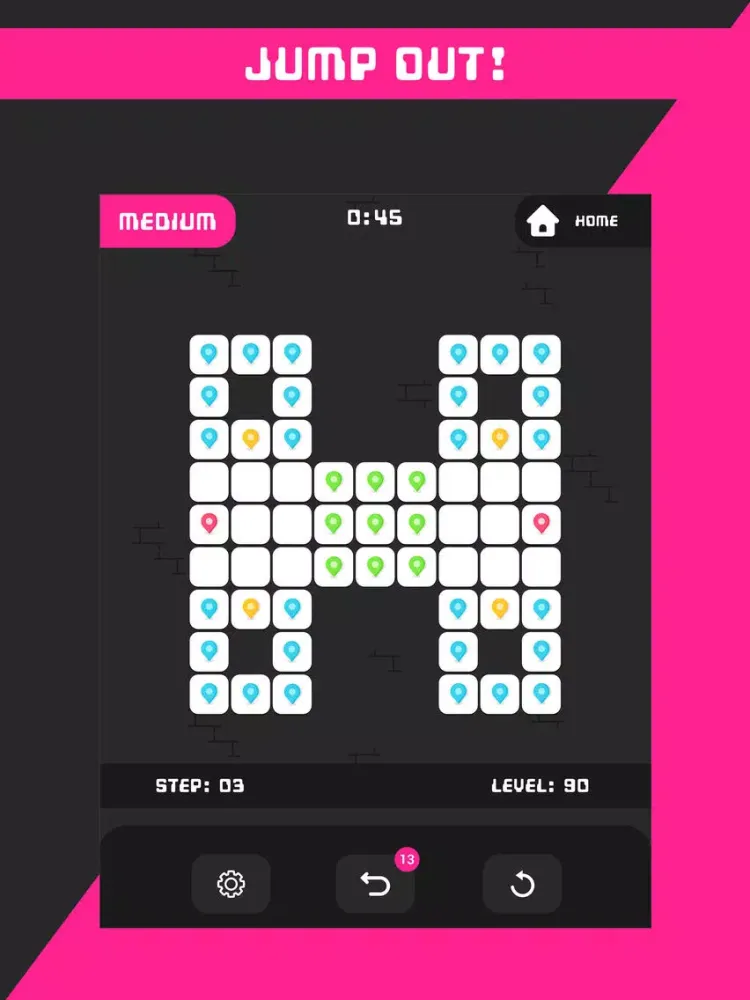 Jump out - The Pin Out Game iPad  Screenshots