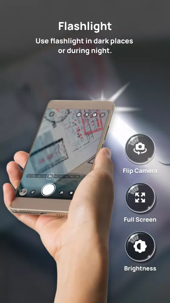 Mobile Magnify & FlashLight स्क्रीनशॉट