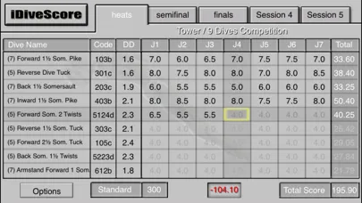 ภาพหน้าจอของ iDiveScore